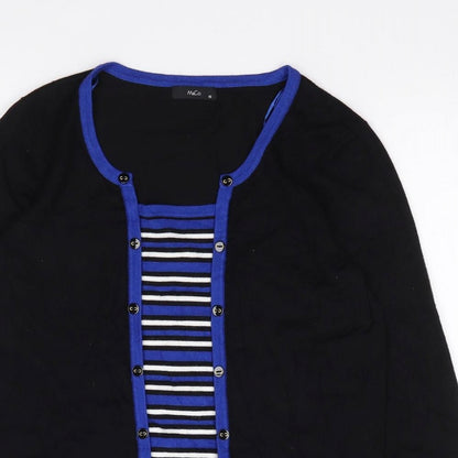 Womens UK Size 10 M&Co Black Pullover Jumper