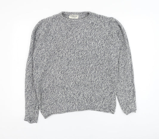 Cedar Wood State Mens Blue Round Neck  Cotton Pullover Jumper Size M