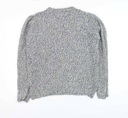 Cedar Wood State Mens Blue Round Neck  Cotton Pullover Jumper Size M