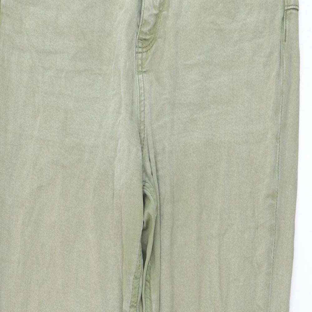 F&F Womens Green  Lyocell Skinny Jeans Size 12 L28 in Regular Zip