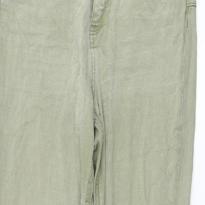 F&F Womens Green  Lyocell Skinny Jeans Size 12 L28 in Regular Zip