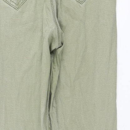 F&F Womens Green  Lyocell Skinny Jeans Size 12 L28 in Regular Zip