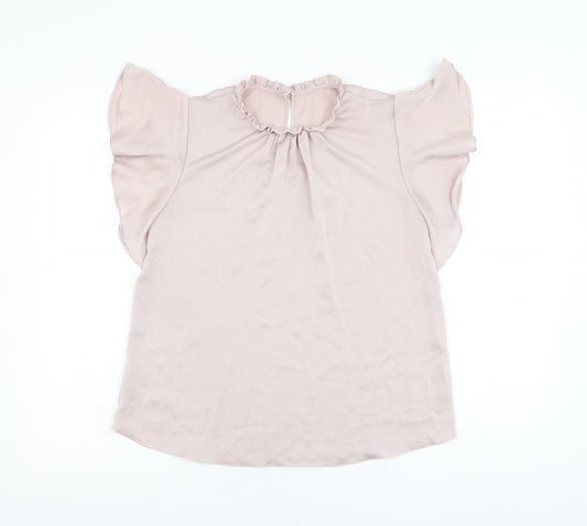 Womens UK Size M Preworn Pink Basic Blouse