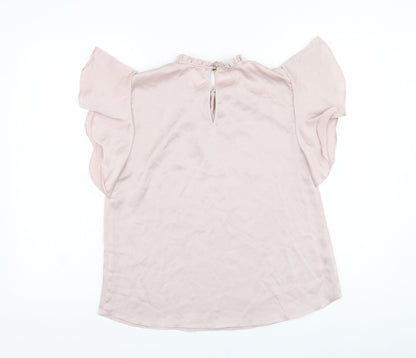 Womens UK Size M Preworn Pink Basic Blouse