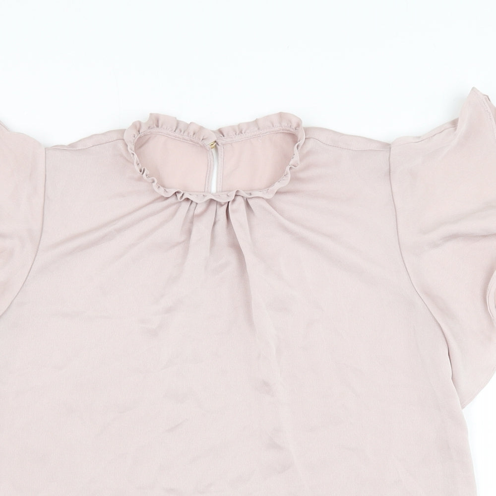Womens UK Size M Preworn Pink Basic Blouse