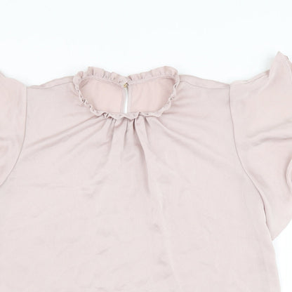 Womens UK Size M Preworn Pink Basic Blouse