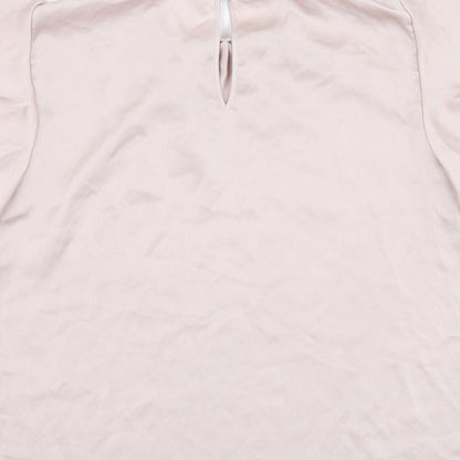 Womens UK Size M Preworn Pink Basic Blouse