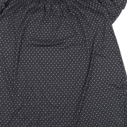 H&M Womens Black Geometric Polyester A-Line  Size XS  Off the Shoulder Pullover
