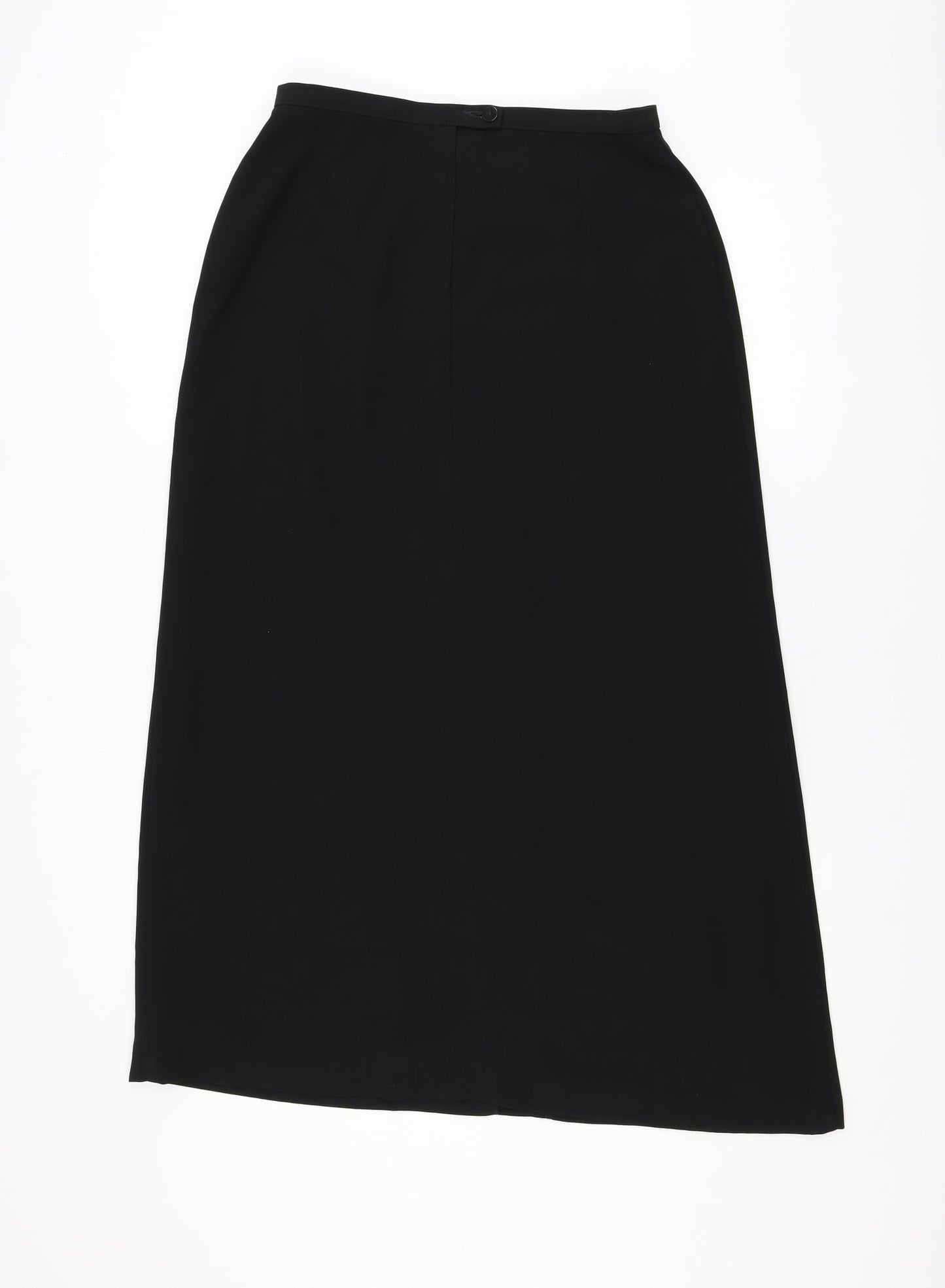 Marks and Spencer Womens Black  Polyester Straight & Pencil Skirt Size 12   Zip