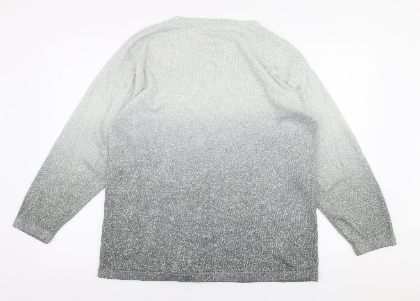 Womens UK Size One Size Fay Louise Grey Pullover Jumper