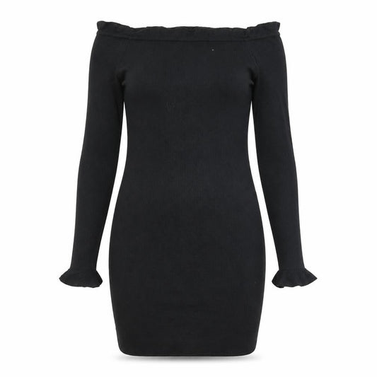 Edge Street Womens Black  Polyester Bodycon  Size 8  Off the Shoulder Pullover