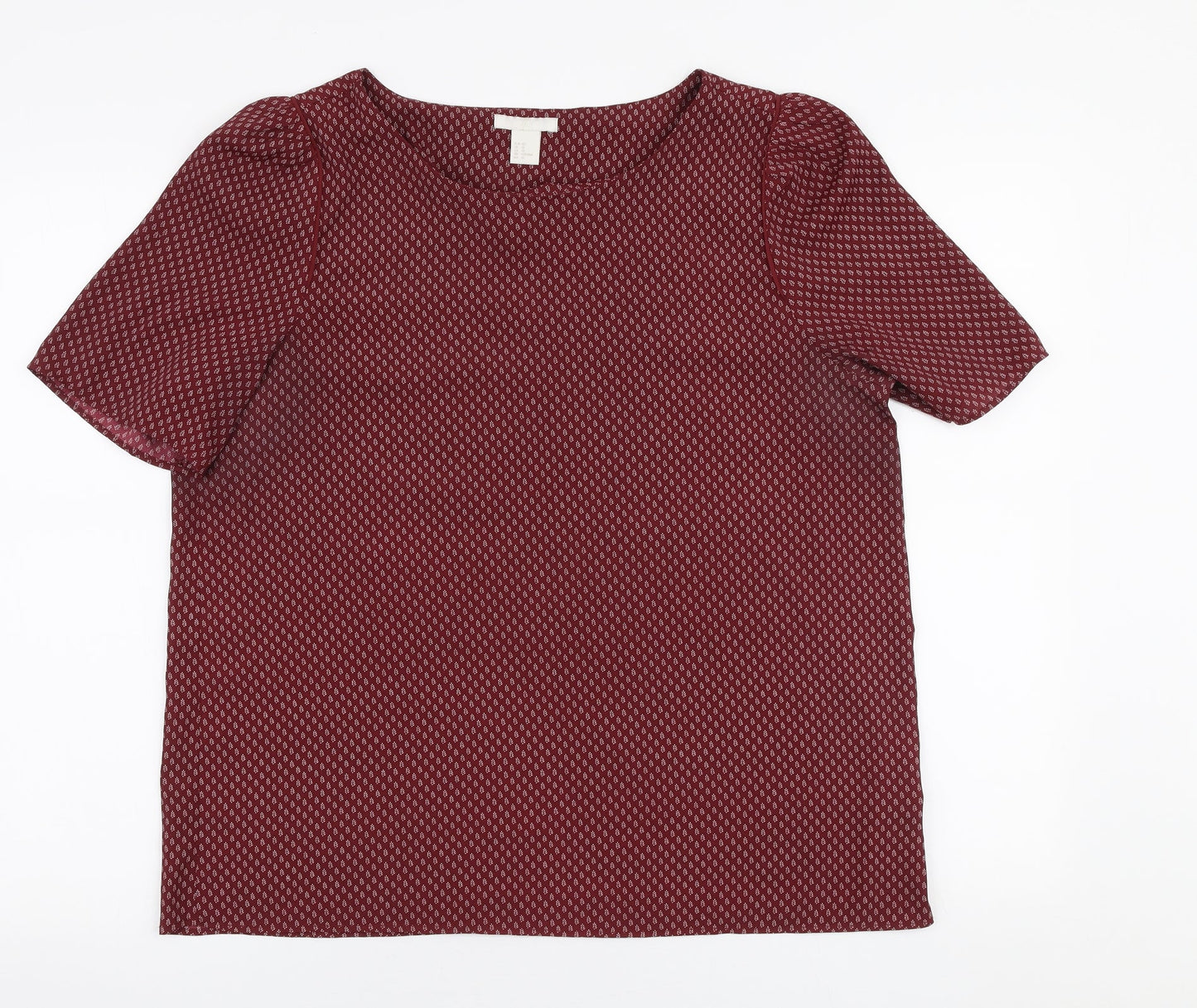 Womens UK Size 14 H&M Red Basic Blouse