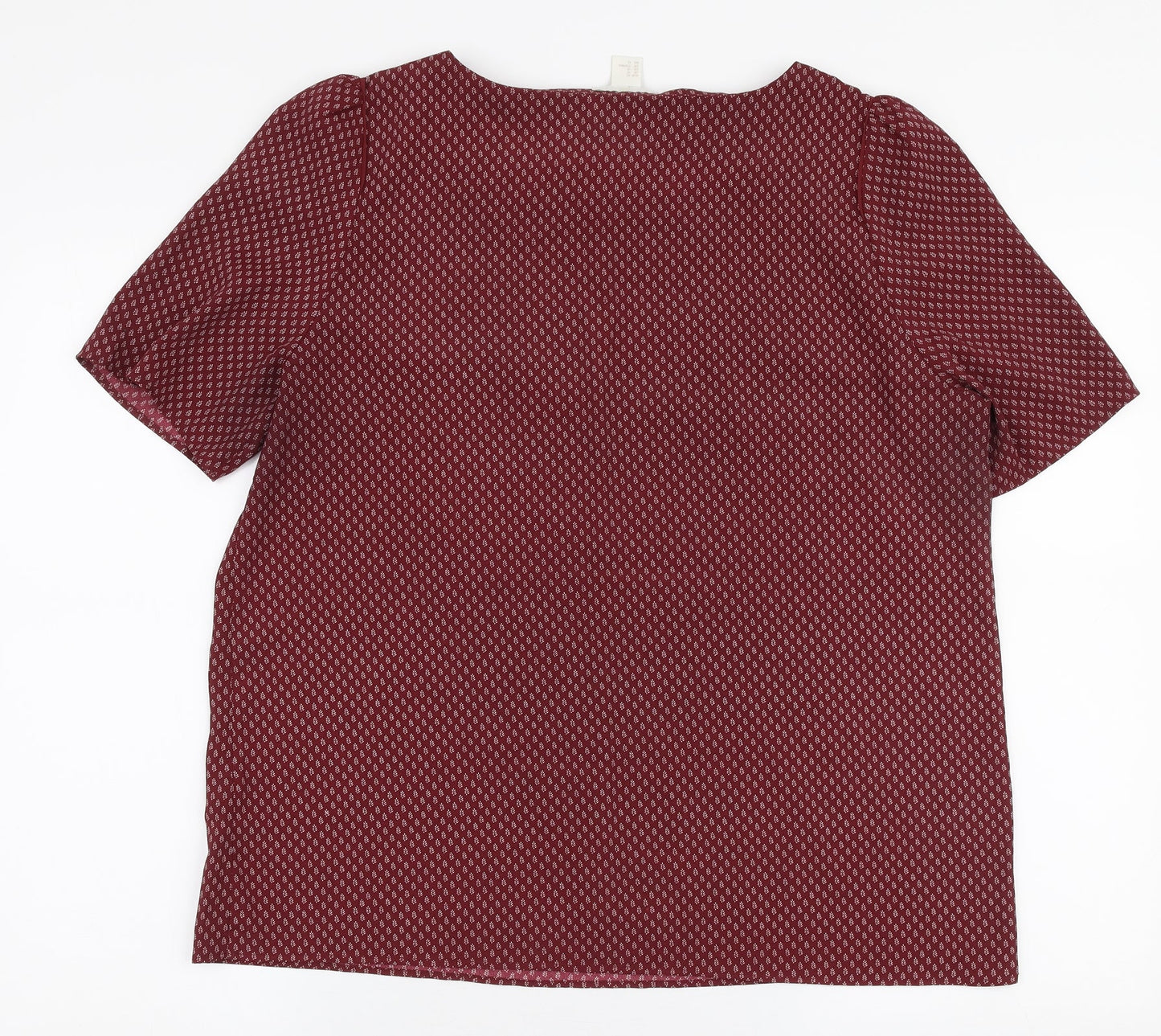 Womens UK Size 14 H&M Red Basic Blouse