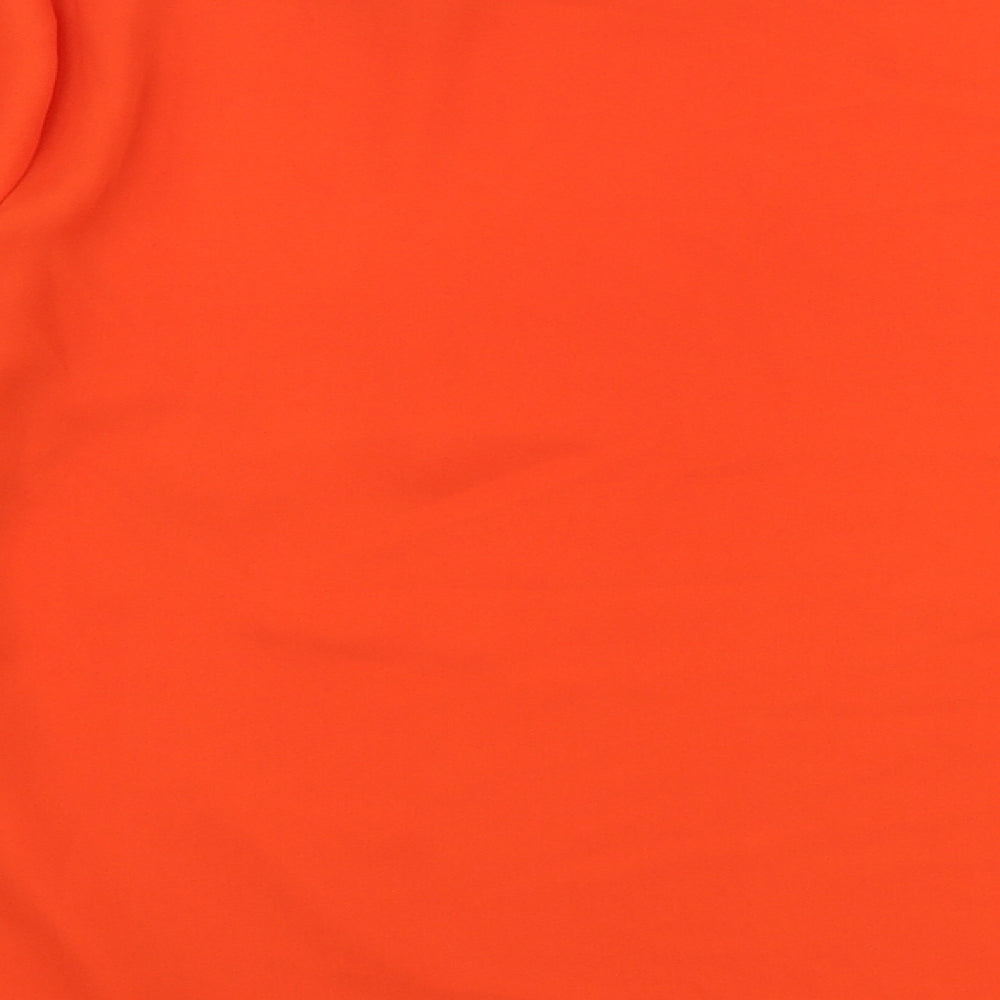 Papaya Womens Orange  Polyester Basic Blouse Size 10 Round Neck