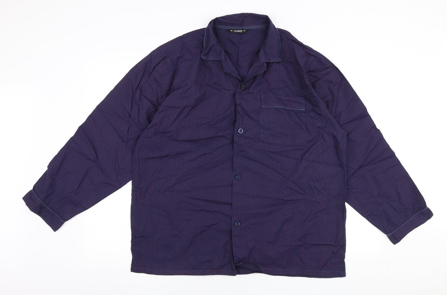Mens UK Size L Dunnes Stores Purple  Button-Up Long Sleeve Casual Shirt