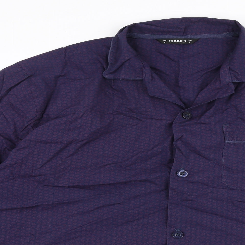 Mens UK Size L Dunnes Stores Purple  Button-Up Long Sleeve Casual Shirt