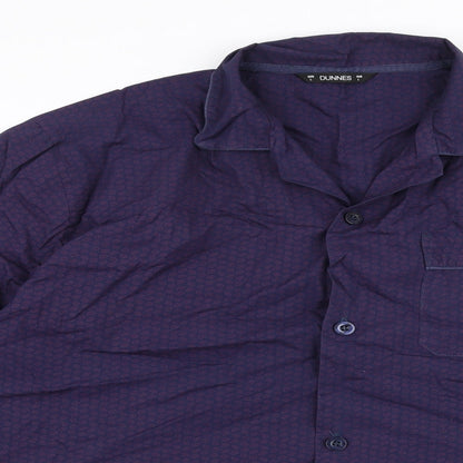 Mens UK Size L Dunnes Stores Purple  Button-Up Long Sleeve Casual Shirt
