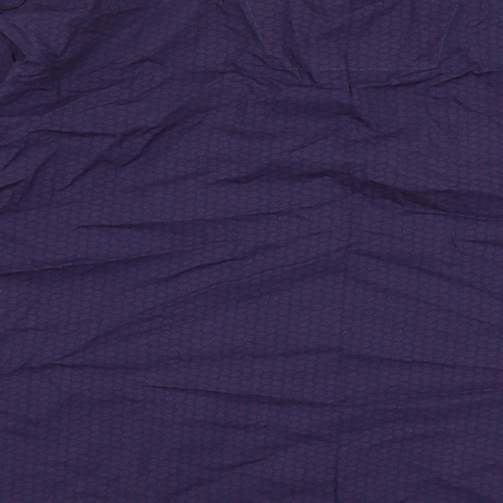 Mens UK Size L Dunnes Stores Purple  Button-Up Long Sleeve Casual Shirt