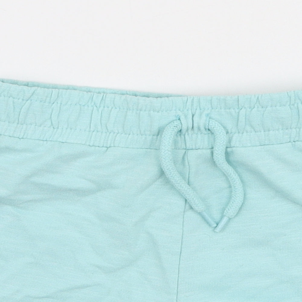 Dunnes Stores Girls Blue  Cotton Sweat Shorts Size 6-7 Years  Regular Drawstring