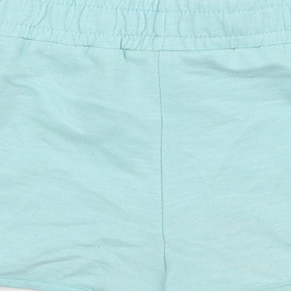 Dunnes Stores Girls Blue  Cotton Sweat Shorts Size 6-7 Years  Regular Drawstring