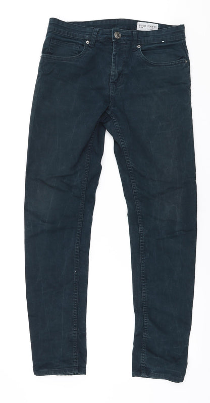 Denim Co Womens Blue  Cotton Skinny Jeans Size 30 in L32 in Slim Zip