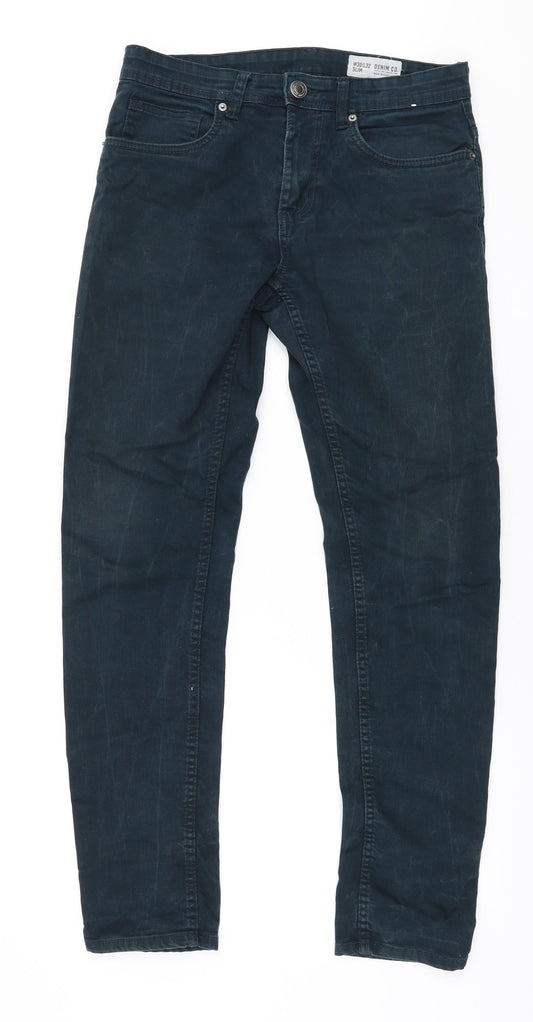 Denim Co Womens Blue  Cotton Skinny Jeans Size 30 in L32 in Slim Zip