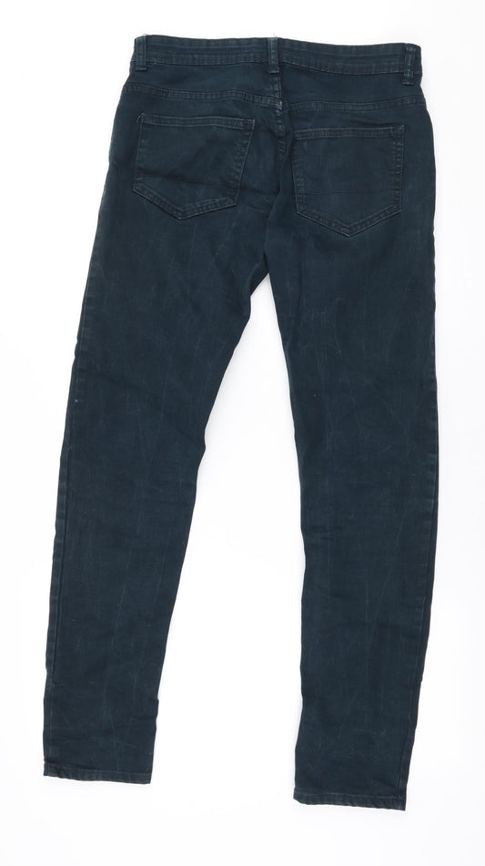 Denim Co Womens Blue  Cotton Skinny Jeans Size 30 in L32 in Slim Zip