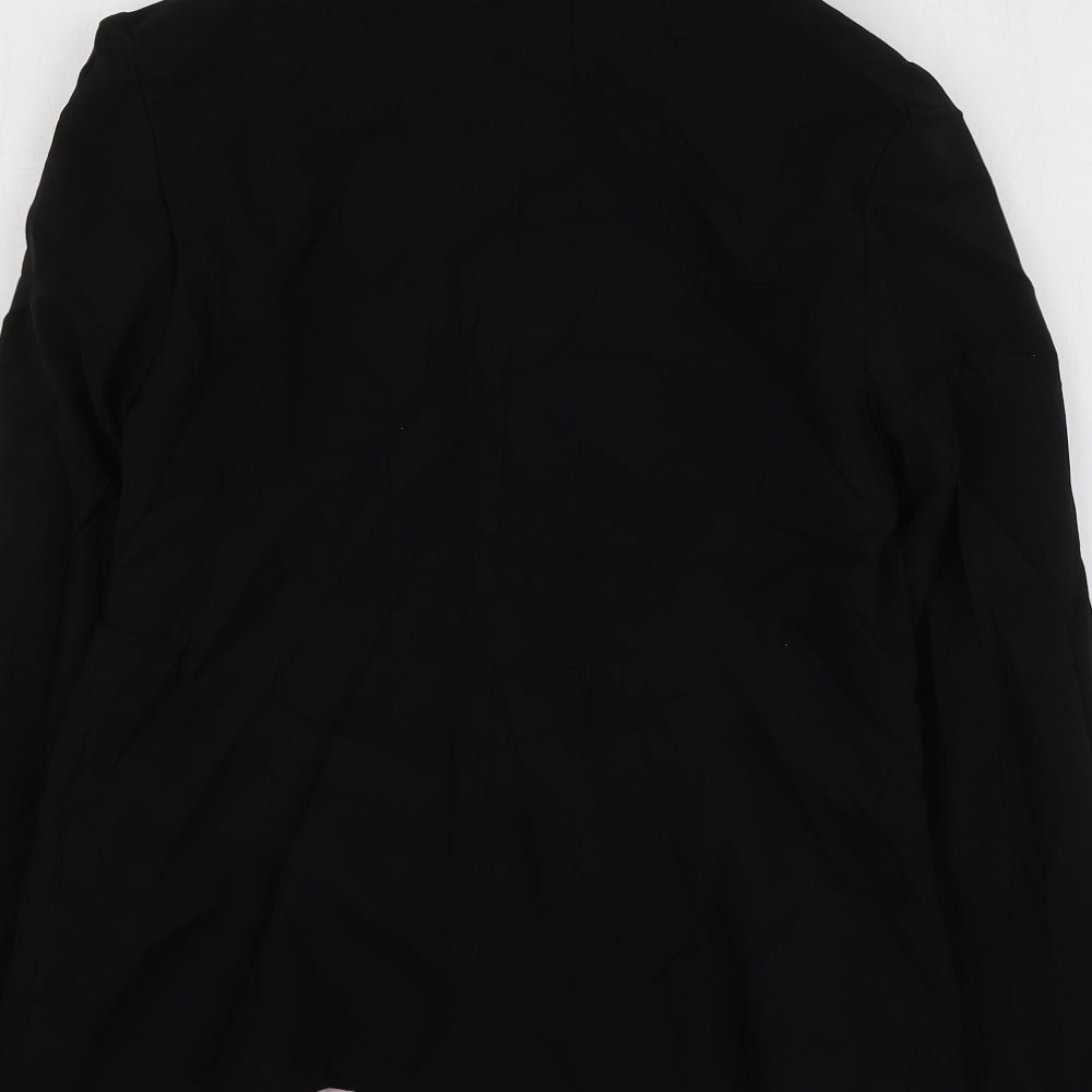 B Womens Black  Polyester Jacket Suit Jacket Size 14