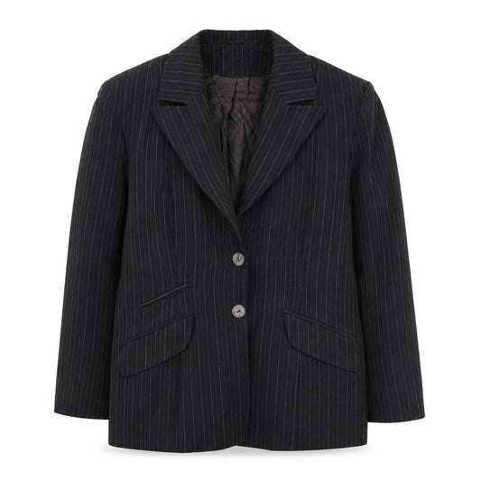 The  Collection Womens Grey Striped Polyester Jacket Suit Jacket Size 14