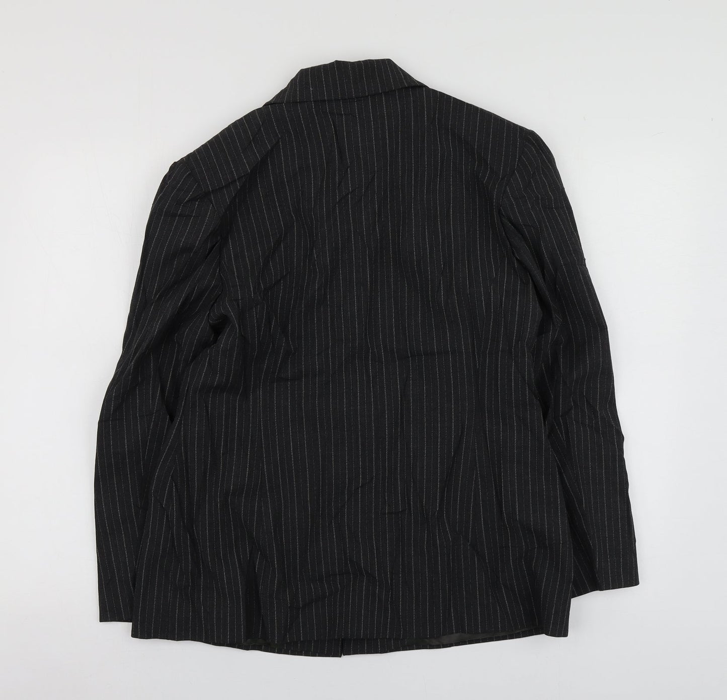 The  Collection Womens Grey Striped Polyester Jacket Suit Jacket Size 14