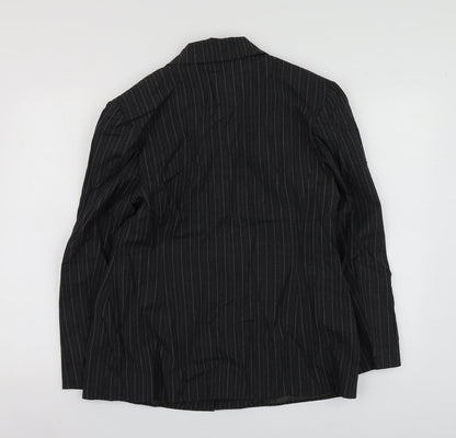The  Collection Womens Grey Striped Polyester Jacket Suit Jacket Size 14