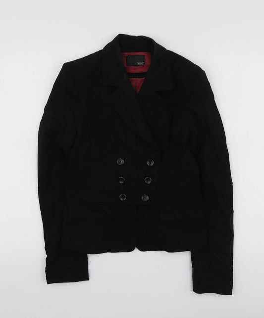 NEXT Womens Black  Polyester Jacket Suit Jacket Size 8