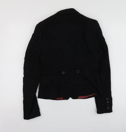 NEXT Womens Black  Polyester Jacket Suit Jacket Size 8