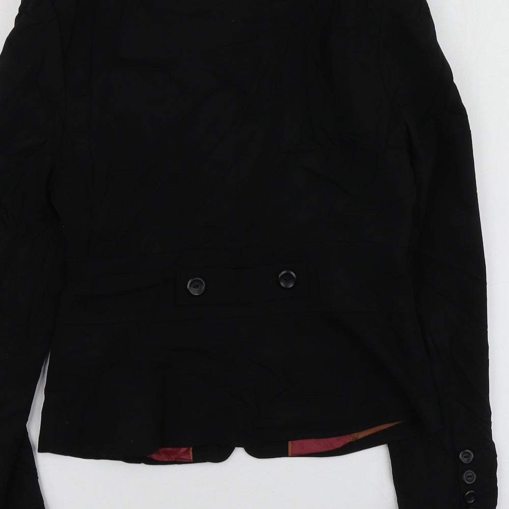 NEXT Womens Black  Polyester Jacket Suit Jacket Size 8