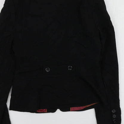 NEXT Womens Black  Polyester Jacket Suit Jacket Size 8
