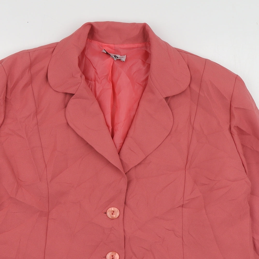 Womens UK Size 16 Collection Regular Pink Suit Jacket
