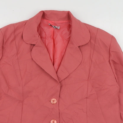 Womens UK Size 16 Collection Regular Pink Suit Jacket