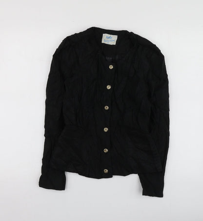 Wallis  Womens Black  Acrylic Jacket Suit Jacket Size 8