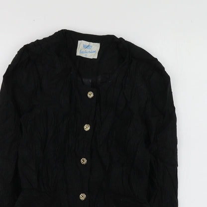 Wallis  Womens Black  Acrylic Jacket Suit Jacket Size 8