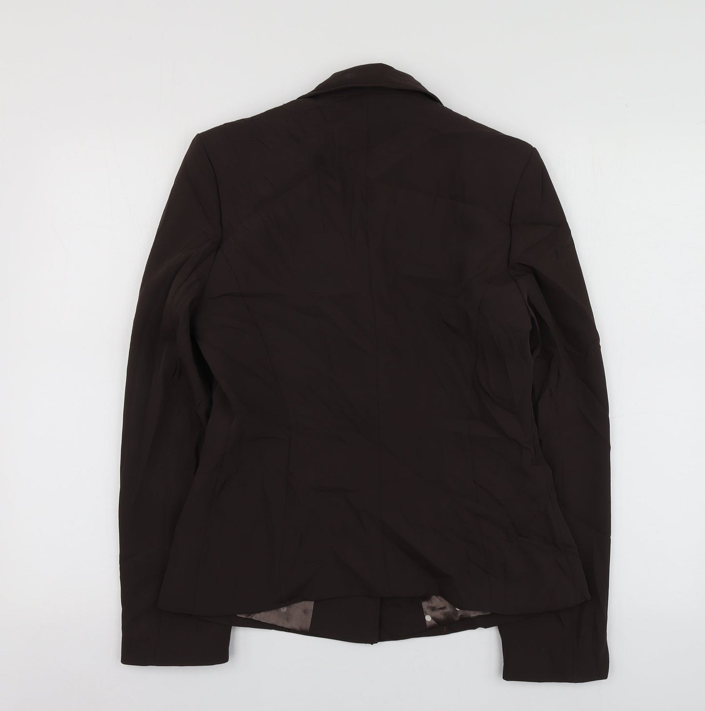 M&S Womens Brown  Polyester Jacket Suit Jacket Size 12