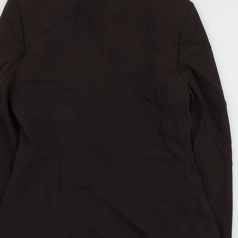 M&S Womens Brown  Polyester Jacket Suit Jacket Size 12