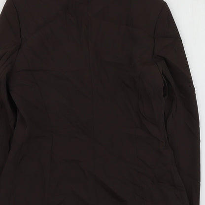 M&S Womens Brown  Polyester Jacket Suit Jacket Size 12