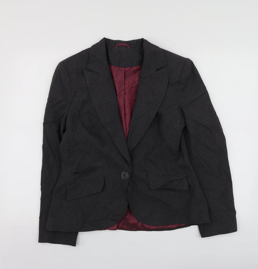 New Look Womens Grey  Polyester Jacket Suit Jacket Size 14
