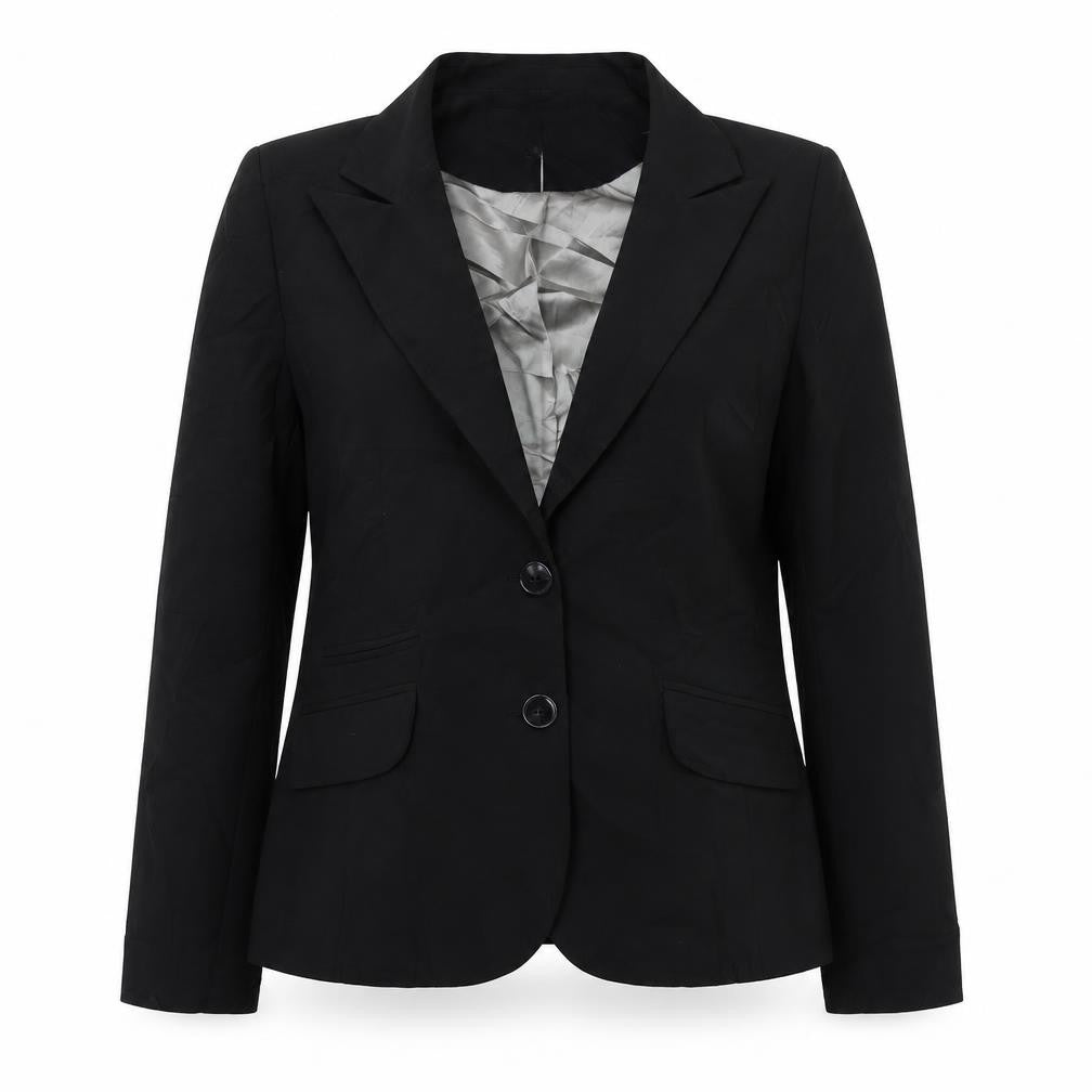 Womens UK Size 12 Papaya Regular Black Suit Jacket