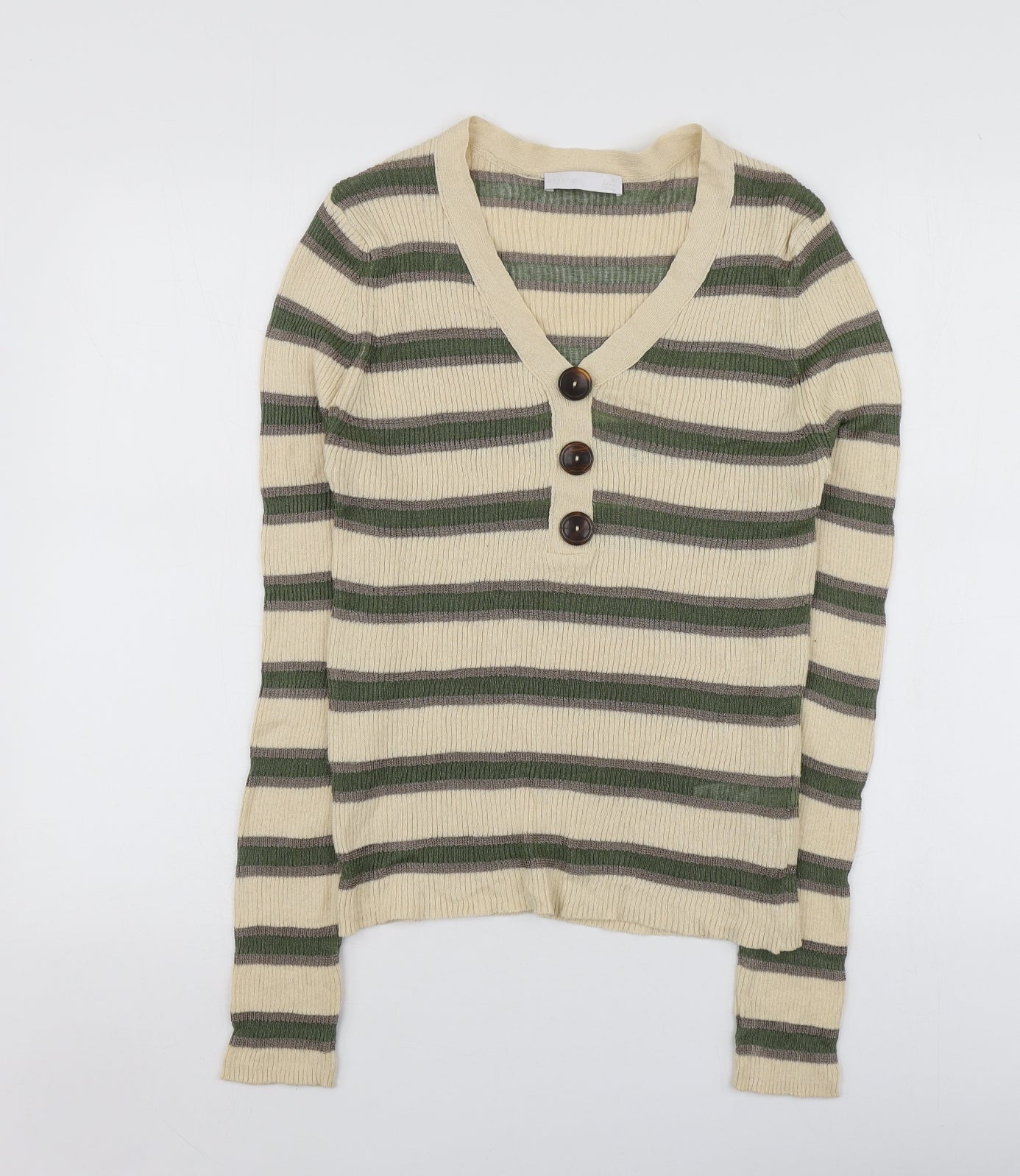Womens UK Size 12 Per Una Beige Pullover Jumper