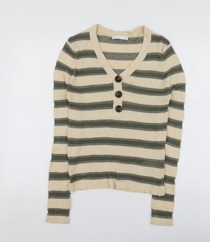 Womens UK Size 12 Per Una Beige Pullover Jumper