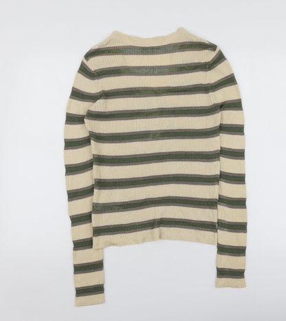 Womens UK Size 12 Per Una Beige Pullover Jumper