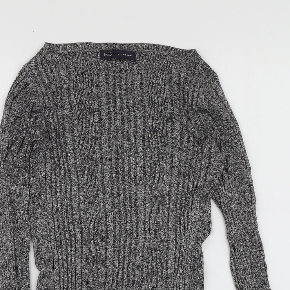 Womens UK Size 10 M7S Grey Pullover Jumper