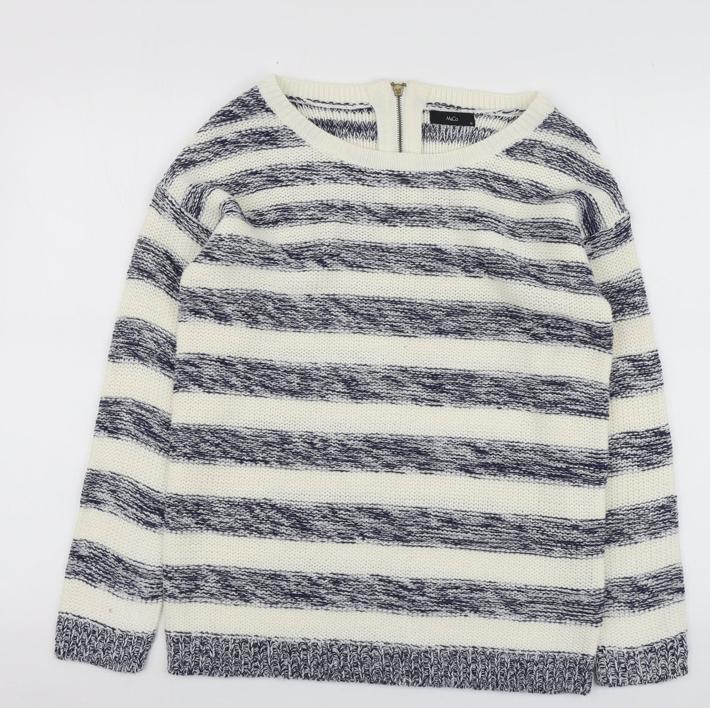 Womens UK Size 12 M&Co Blue Pullover Jumper