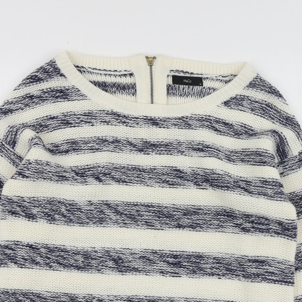 Womens UK Size 12 M&Co Blue Pullover Jumper